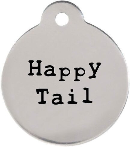 DogIDs Personalized Bitches Love Me! Circle Shaped Dog Identification Tag, Stainless Steel Custom Laser Engraved Single Sided ID Tag with S-Hook and Split Ring, Large, 1 1/4 in in Saudi Arabia