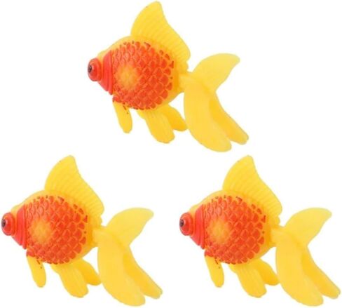 3 Pack Gold,orange Artificial Aquarium Fishes Fake Fish Plastic Fish Aquarium Moving Fishes Ornament Decoration Orange Goldfish for Aquarium Fish Tank Aquarium Décor Thematic Ornaments,Aquarium Décor in Kuwait