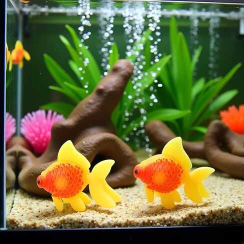 3 Pack Gold,orange Artificial Aquarium Fishes Fake Fish Plastic Fish Aquarium Moving Fishes Ornament Decoration Orange Goldfish for Aquarium Fish Tank Aquarium Décor Thematic Ornaments,Aquarium Décor in Kuwait