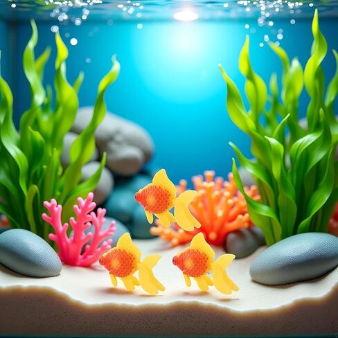 3 Pack Gold,orange Artificial Aquarium Fishes Fake Fish Plastic Fish Aquarium Moving Fishes Ornament Decoration Orange Goldfish for Aquarium Fish Tank Aquarium Décor Thematic Ornaments,Aquarium Décor in Kuwait