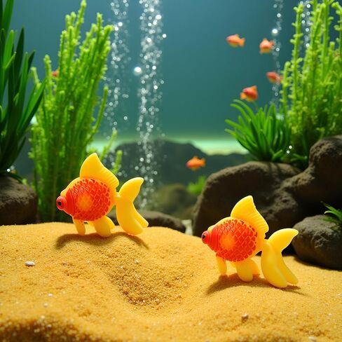 3 Pack Gold,orange Artificial Aquarium Fishes Fake Fish Plastic Fish Aquarium Moving Fishes Ornament Decoration Orange Goldfish for Aquarium Fish Tank Aquarium Décor Thematic Ornaments,Aquarium Décor in Kuwait