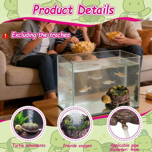 Fish Tank Bubbler Decorations, Aquarium Bubbler Decorations with Oxygenation Function, Perfect Turtle Tank Decor for Aquarium Landscape in Kuwait