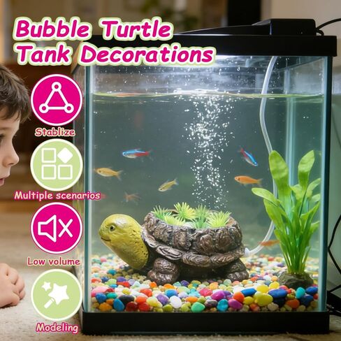 Fish Tank Bubbler Decorations, Aquarium Bubbler Decorations with Oxygenation Function, Perfect Turtle Tank Decor for Aquarium Landscape in Kuwait