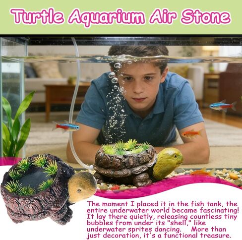 Fish Tank Bubbler Decorations, Aquarium Bubbler Decorations with Oxygenation Function, Perfect Turtle Tank Decor for Aquarium Landscape in Kuwait