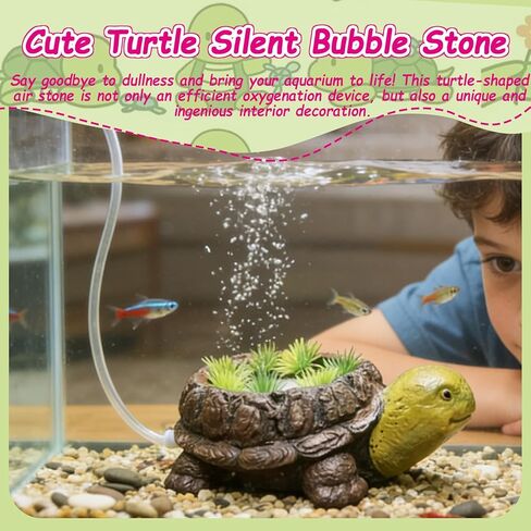 Fish Tank Bubbler Decorations, Aquarium Bubbler Decorations with Oxygenation Function, Perfect Turtle Tank Decor for Aquarium Landscape in Kuwait