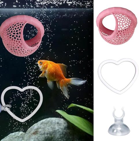 Betta Hammock & Fish Toys Set, Aquarium Betta Fish Training and Feeding Rings, Floating Bettas Hide & Shrimp Cave, Decorative Accessories for Small Fish Tanks in Kuwait