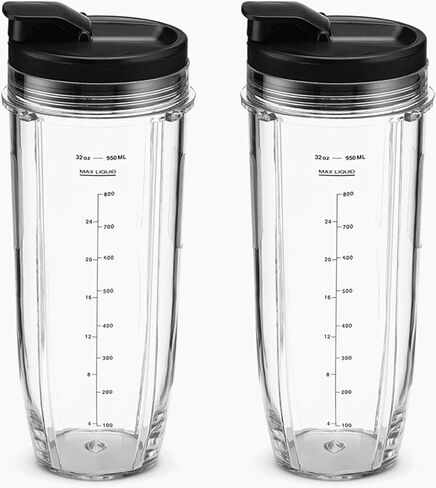 2 عبوة من أغطية فوهة الكوب بوزن 32oz لخلاطات سلسلة Nutri Ninja Auto IQ BL450 BL454 BL456 BL480 BL481 BL482 BL490 BL640 BL642 BL680 BL687 G_APOK in Kuwait