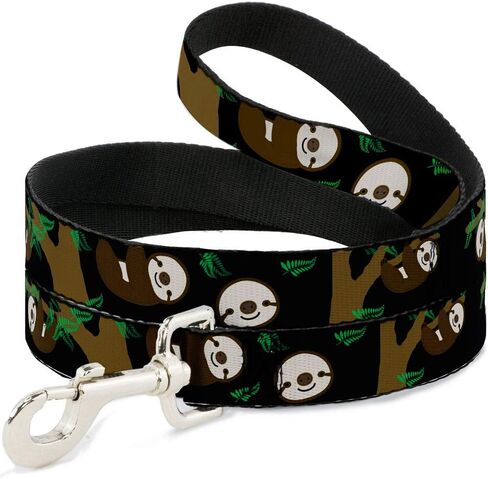 Dog Leash Sloth Face Hanging Black 6 Feet Long 1.0 Inch Wide in Kuwait
