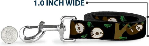 Dog Leash Sloth Face Hanging Black 6 Feet Long 1.0 Inch Wide in Kuwait