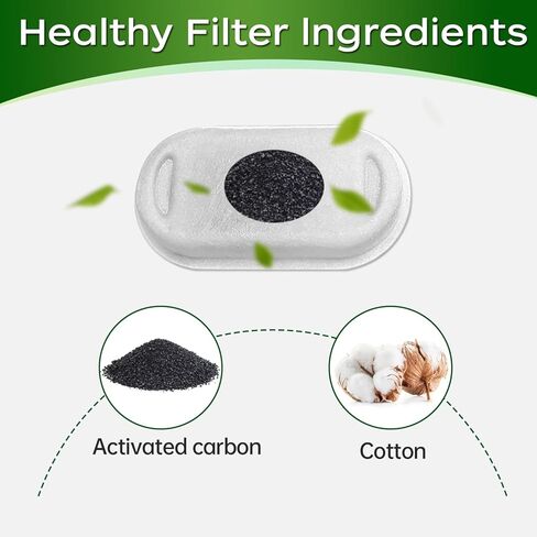 Cat Water Fountain Filters, 8 Packs Replacement Filters for 67oz/2L Stainless Steel Cat Water Fountain, 4 Months Set of Replacement Filters fot Pet Fountain, 8 Carbon Filters & 8 Foam Filters in Kuwait