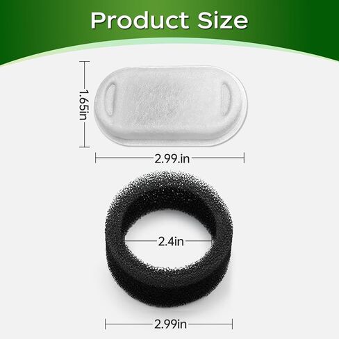 Cat Water Fountain Filters, 8 Packs Replacement Filters for 67oz/2L Stainless Steel Cat Water Fountain, 4 Months Set of Replacement Filters fot Pet Fountain, 8 Carbon Filters & 8 Foam Filters in Kuwait