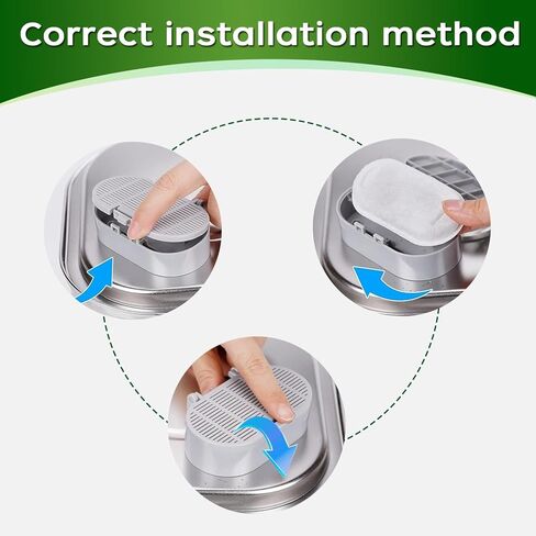 Cat Water Fountain Filters, 8 Packs Replacement Filters for 67oz/2L Stainless Steel Cat Water Fountain, 4 Months Set of Replacement Filters fot Pet Fountain, 8 Carbon Filters & 8 Foam Filters in Kuwait