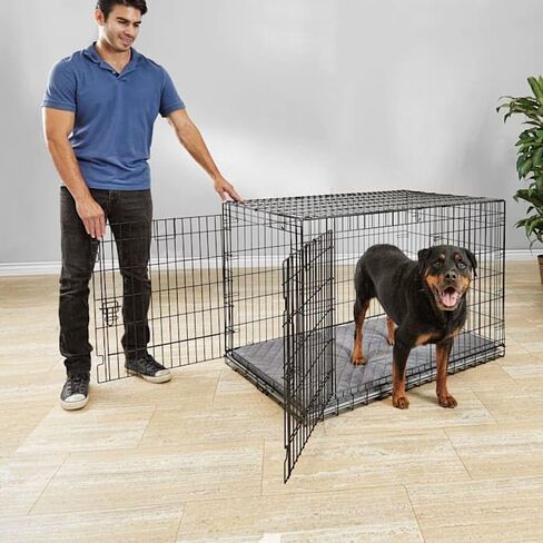 قفص كلاب EveryYay من Petco فائق القوة قابل للطي ببابين مقاس XX-Large 49.3 بوصة طول × 29.81 بوصة عرض × 32.29 بوصة ارتفاع بدون مقابض in Kuwait