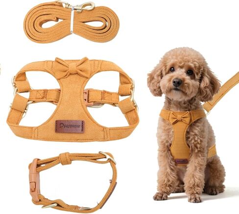 Dog Vest Harness Collar and Leash Set, No Pull Pet Vest Harnesses with 4.9ft Leash & Safety Buckle, Adjustable Dog Vest Harness Leashs for Small Medium Dogs Puppy Cats Training Walking (Purple XXS) in Kuwait