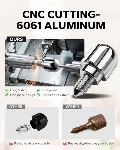 Upgraded Aluminum Attachment Knob for KitchenAid Mixers - Replacement Thumb Screw Fits Models 9709194, 4162142, 240374 - Durable 6061 Alloy, Long Head Design, Easy Grip (1.47) in Saudi Arabia