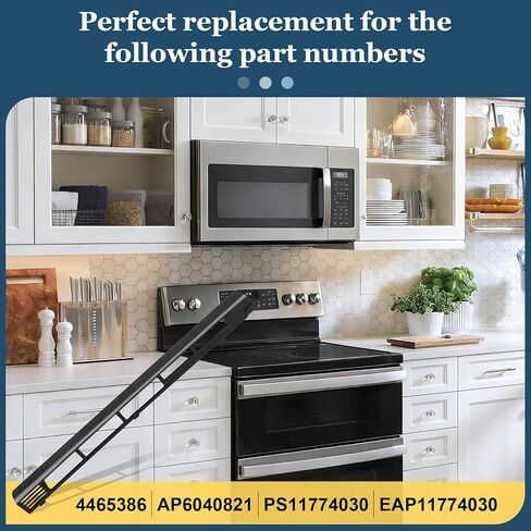 WB34X25406 Microwave Vent Grille Compatible with GE Models JNM3163DJ1BB, JNM3163RJ1SS, JNM3184DP8BB, JNM3184RP8SS, JVM3162RJ1SS, Microwave Vent Kit Replaces AP6040821, 4465386, PS11774030, EAP11774030 in Kuwait