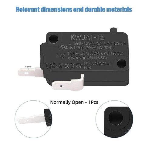 KW3AT-16 Microwave Oven Door Switch 16A 125/250 V Door Interloc, Compatible with KW3A, KW3A-16 (Normally Open and Normally Closed) in Kuwait