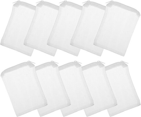 10 Pcs Aquarium Media Bag 6" X 4" Reusable Filter Bags for Fish Tank Fine Mesh Bags with Zipper for Fine Resins Filter in Kuwait