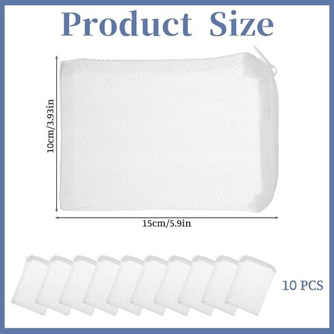 10 Pcs Aquarium Media Bag 6" X 4" Reusable Filter Bags for Fish Tank Fine Mesh Bags with Zipper for Fine Resins Filter in Kuwait
