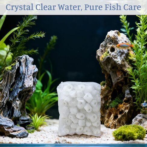 10 Pcs Aquarium Media Bag 6" X 4" Reusable Filter Bags for Fish Tank Fine Mesh Bags with Zipper for Fine Resins Filter in Kuwait