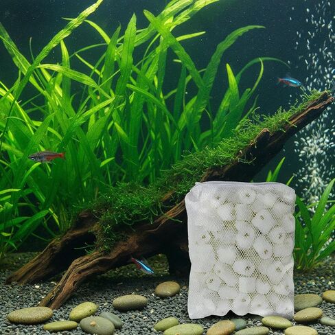 10 Pcs Aquarium Media Bag 6" X 4" Reusable Filter Bags for Fish Tank Fine Mesh Bags with Zipper for Fine Resins Filter in Kuwait