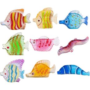 9 Pcs Miniature Flat Fish Aquarium Decor - Vibrant Handmade Underwater Simulation Models for Fish Tank Landscape, Creative Ocean Theme Ornaments, DIY Marine World Hanging Accessories & Desktop Display in Saudi Arabia