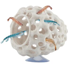 PUXING Shrimp Dome Hide Shrimp Hides for Aquarium Bettas Fish Hideout with Suction Cup Aquarium Fish Cave Hideout Bettas Habitat Fishs Tank Tunnel(Color:White) in Kuwait