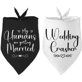 2 Packs My Humans are Getting Married Wedding Crasher Dog Bandana Bridal Shower Gift Wedding Engagement Photo Prop Accessories for Dog Lovers Owner Gift in Kuwait