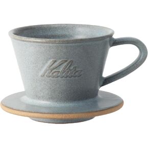 Carita Kalita Coffee Dripper Mino Ware High Heat Retention Pottery for 1 to 2 People, DACHI & KalitaMI 155, Sand Gray #01105, Wave Series, Made in Japan, Drip Equipment, For 1 Person in Kuwait