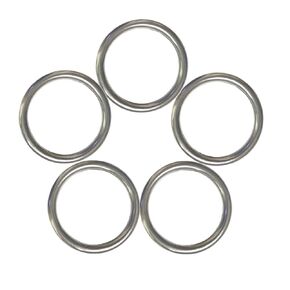 AIVOOF 2.8" Metal O-Ring, 5pcs 304 Seamless Welding Stainless Steel Rings Heavy Duty Smooth Solid Multi-Purpose Big Ring for for Crafts, 6mm x 60mm in Saudi Arabia