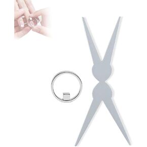 Ring-Shaped Cat Eye Magnet,Hollow Circular Cat Eye Magnet Nail Art Tool for Magnetic Gel Polish,Professional Manicure Tool for Home DIY, Beginners & Salon Use (2Pcs-Ring + French Magnet) in Kuwait