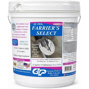 SU-PER Farrier's Select Hoof Supplement - Horse Premium Hoof Care Supplement with Probiotics - Healthy Hoof Growth - 4 Pounds, 1 Month Supply in Saudi Arabia