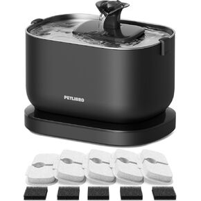 PETLIBRO Cordless Cat Water Fountain, Cat Fountain Battery Operated, Pet Water Fountain with Stainless Steel Tray, 2.5L/84oz Cat Fountains with 5 Replacement Filters, Easy to Clean Dog Water Fountain in Kuwait
