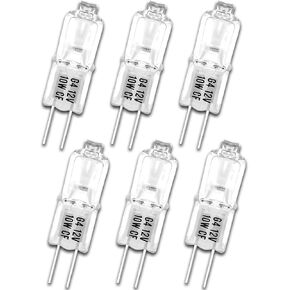 W10886919 Halogen Light Bulb 10W 12V G4 Bi-Pin – 6 Pack Replacement for Whirlpool Jenn-Air KitchenAid Maytag GE Microwave Oven Range – Replaces AP6030659 PS11765655 W10287972 W10827800 in Kuwait