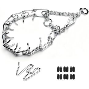 Professional Prong Collar for Dogs – Adjustable No Pull Training Pinch Collar with Quick Release Buckle & Silicone Tips for Medium/Large Dogs (Neck Up to 22 Inches, 3.5mm Steel) in Saudi Arabia