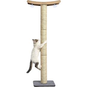 Cat Scratching Post with Perch for Large Cats – Modern Hammock Window Bed, Strong Suction Cups, Durable Eco, Space Saving Furniture for Indoor Cats in Kuwait