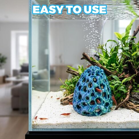 Shrimp Cave, Shrimp Hide, Shrimp Cave for Aquarium, Betta Hideout with Suction Cup, Aquarium Decor for Small Fish Hiding and Resting in Kuwait