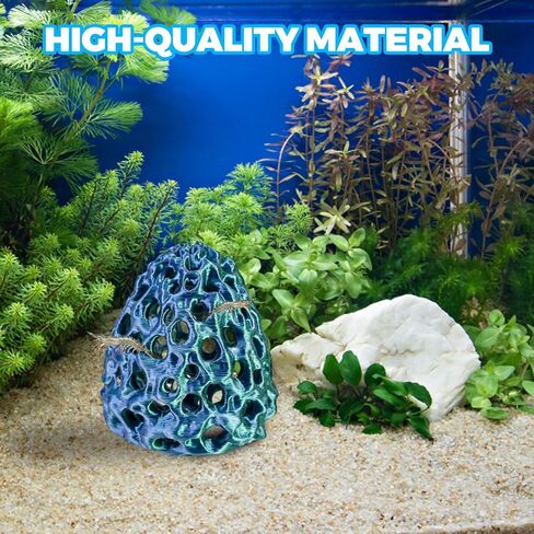 Shrimp Cave, Shrimp Hide, Shrimp Cave for Aquarium, Betta Hideout with Suction Cup, Aquarium Decor for Small Fish Hiding and Resting in Kuwait