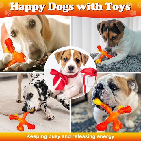 Indestructible Dog Toys for Aggressive Chewers,for Large Dogs,Chew Dogs,Biscuit Shape, Khaki Orange in Kuwait