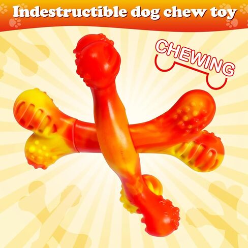 Indestructible Dog Toys for Aggressive Chewers,for Large Dogs,Chew Dogs,Biscuit Shape, Khaki Orange in Kuwait