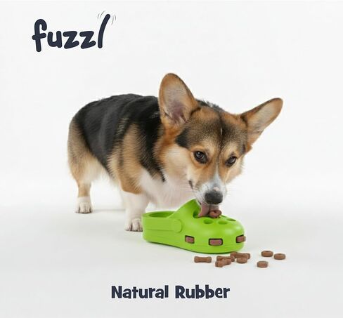 لعبة Fuzzl Clog الكبيرة لعلاج الألغاز للكلاب - لعبة مضغ من المطاط الطبيعي - وحدة تغذية معرفية متينة وتفاعلية - صديقة للبيئة وغير سامة وآمنة للاستخدام في غسالة الأطباق - أخضر in Kuwait