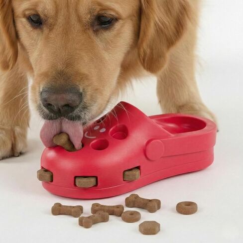 لعبة Fuzzl Clog الكبيرة لعلاج الألغاز للكلاب - لعبة مضغ من المطاط الطبيعي - وحدة تغذية معرفية متينة وتفاعلية - صديقة للبيئة وغير سامة وآمنة للاستخدام في غسالة الأطباق - أخضر in Kuwait