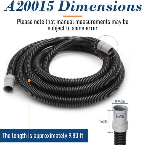 A20015 Ribbed Hose Replacement for Fluval 307, 407, 306, 406, 305, 405 Canister Filter Hose, for Fluval Aquarium Filter Tubing Replacement Parts, 9.8Ft in Kuwait