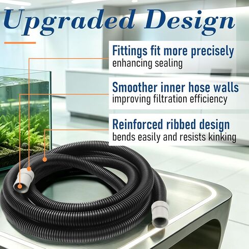 A20015 Ribbed Hose Replacement for Fluval 307, 407, 306, 406, 305, 405 Canister Filter Hose, for Fluval Aquarium Filter Tubing Replacement Parts, 9.8Ft in Kuwait