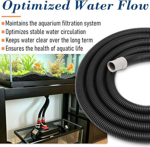 A20015 Ribbed Hose Replacement for Fluval 307, 407, 306, 406, 305, 405 Canister Filter Hose, for Fluval Aquarium Filter Tubing Replacement Parts, 9.8Ft in Kuwait