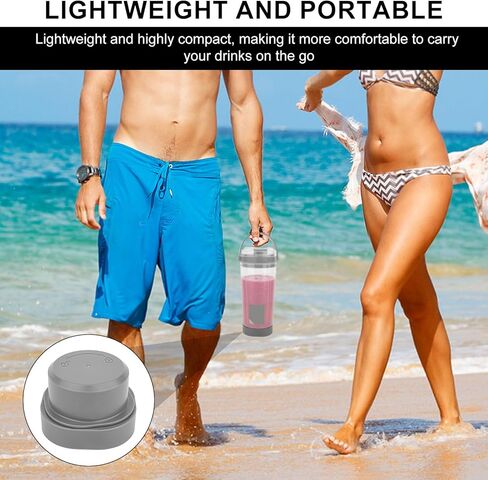 Blade Cover & Vessel Cap Set for Ninja Blast Portable Blender BC100/BC151 Series, Silicone and Plastic Blender Replacement Parts Accessories Leakproof & Dishwasher-Safe (Gray) in Kuwait