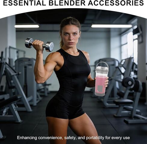 Blade Cover & Vessel Cap Set for Ninja Blast Portable Blender BC100/BC151 Series, Silicone and Plastic Blender Replacement Parts Accessories Leakproof & Dishwasher-Safe (Gray) in Kuwait