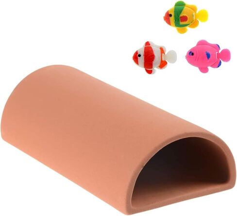 Saim Aquarium Plecos Cave Decoration Ceramic Fish Spawning Cave Fish Tank Ornaments with 3 Fish for Betta Shrimp Shelter Breeding Tube Hiding Rest and Play in Kuwait