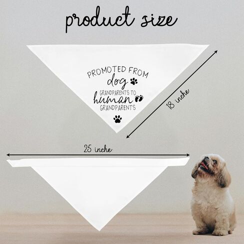 Grandparents Baby Announcement Dog Bandana Promoted to Grandparents Pregnancy Announcement Gender Reveal Photo Props Promoted to Grandma Grandpa Durable Triangle Scarf for Small Medium Large Dogs in Kuwait