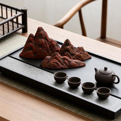 Aquarium Mountain Ornament: Miniature Ceramic Mountain View Decor Rockery Landscape Garden Accessories Fish Tank Decorations for Home Office Display in Kuwait